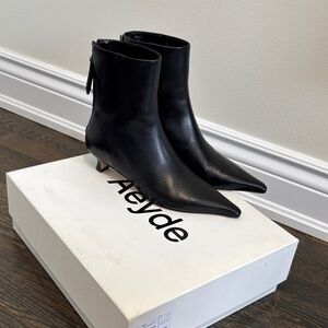 Aeyde Sleek Black Ankle Booties